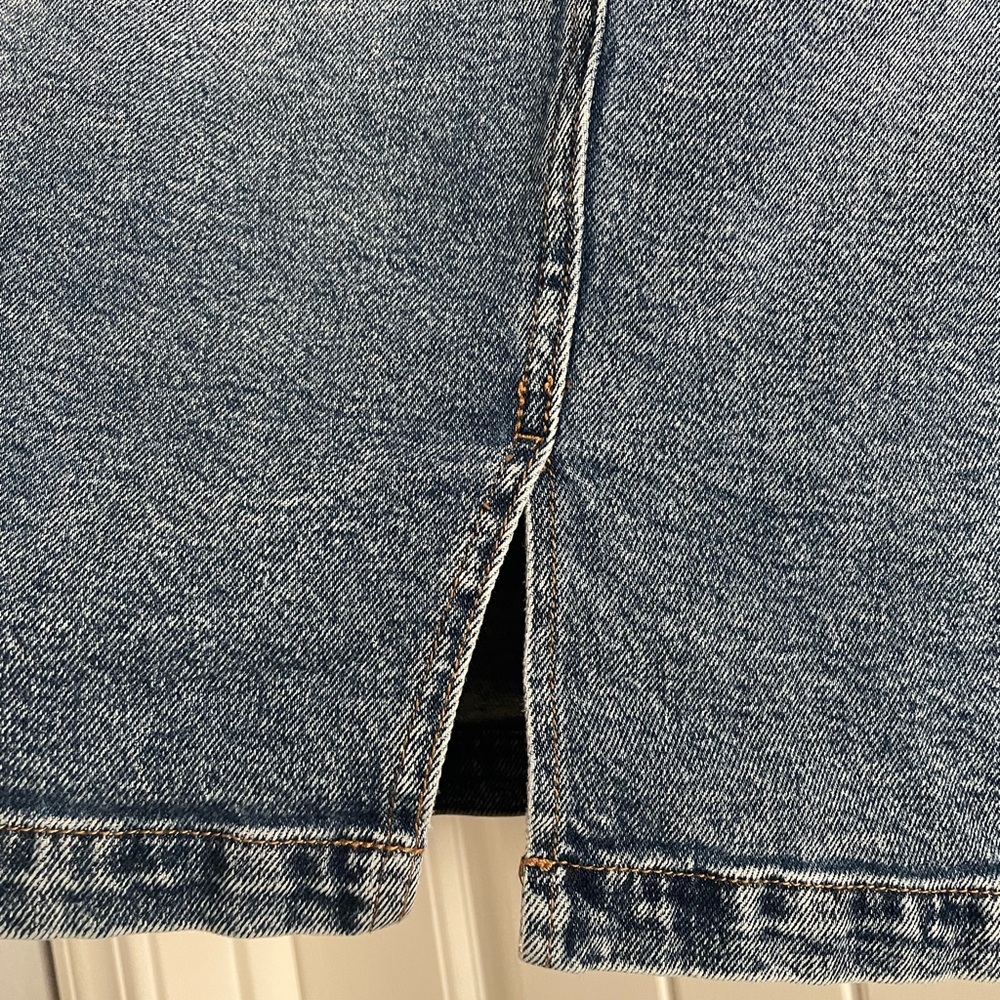 Lane Bryant Washed Light Blue Denim Jean Skirt - Picture 8 of 9